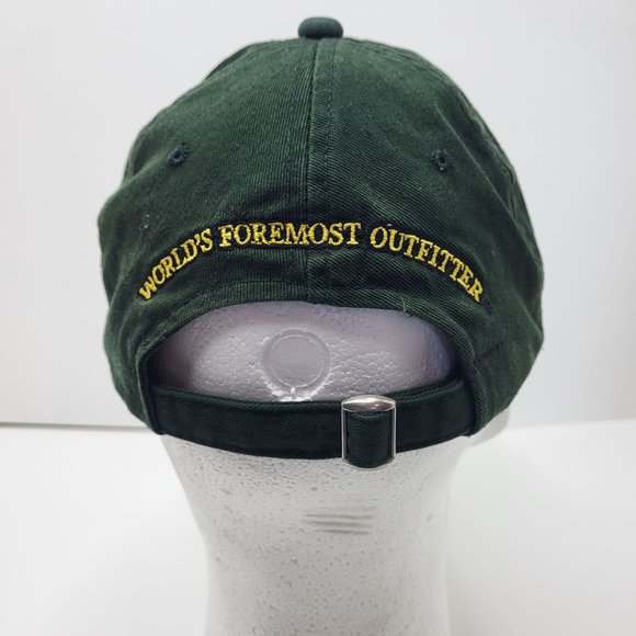 Cabelas Baseball Hat Cap Green Adjustable Embroidered‎ Yellow Logo Strapback - Picture 4 of 10